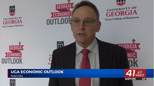 Dr. Greg George at the 2023 UGA Georgia Economic Outlook forum, where he was among the speakers.